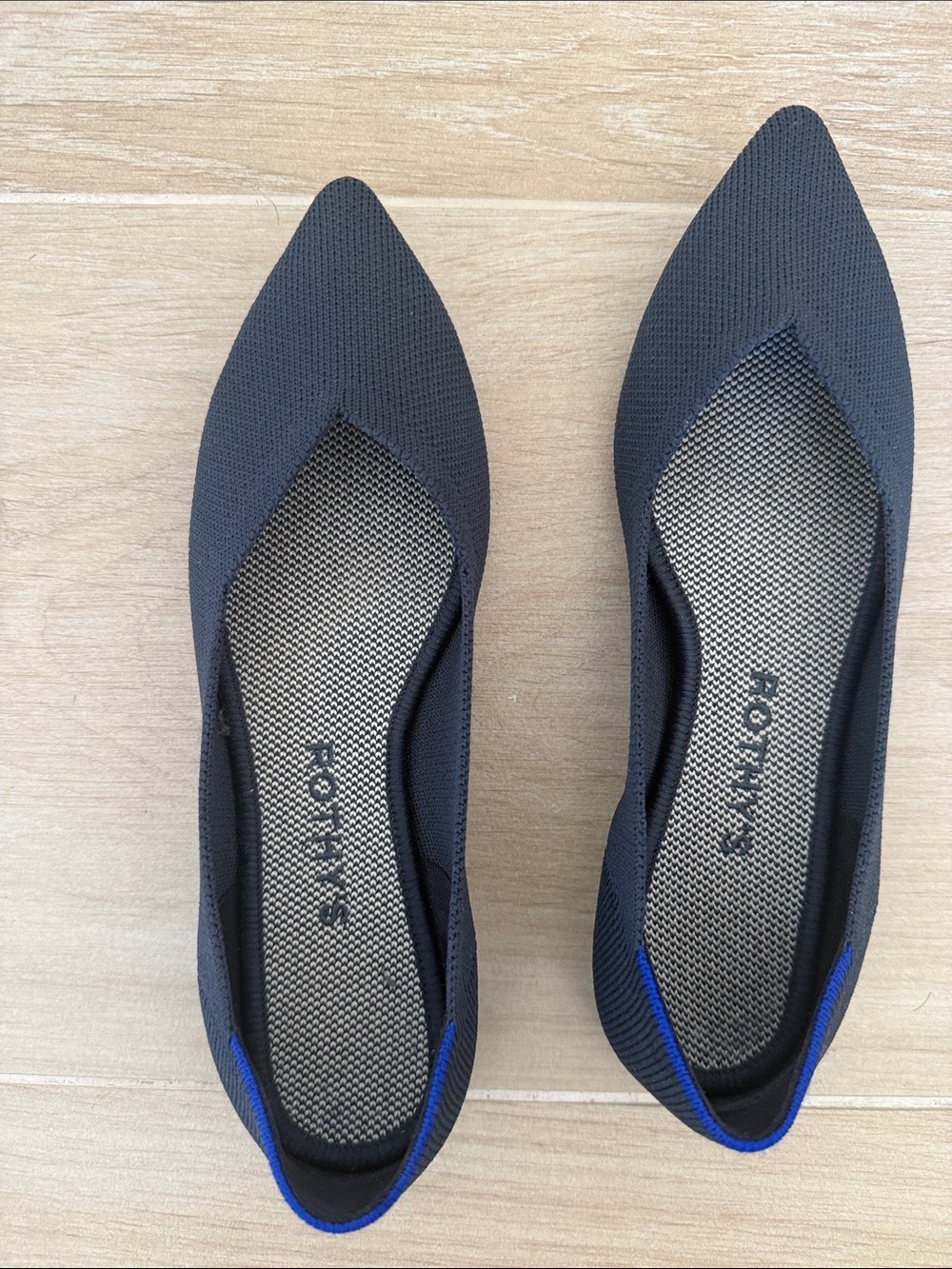 Rothy's Pointed Toe Flats in French Navy
